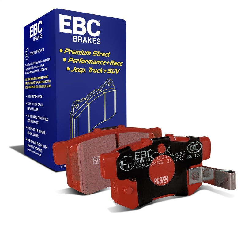 EBC Redstuff Brake Pad Sets - EBC 97 Acura CL 2.2 Redstuff Rear Brake Pads