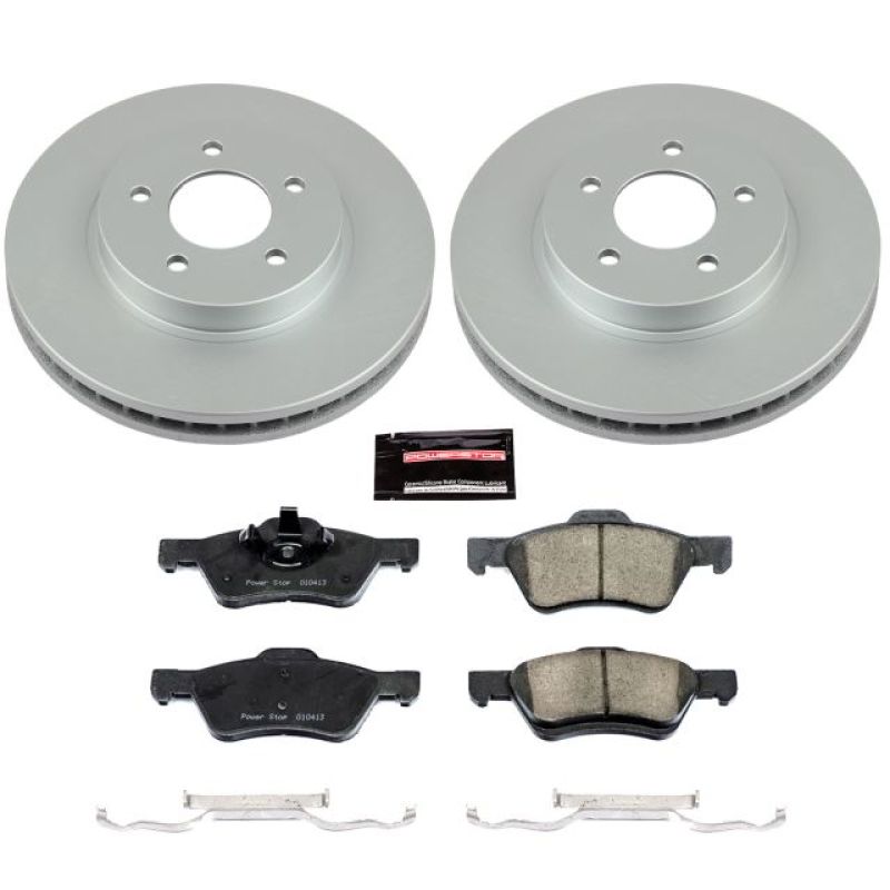 PSB Z17 Evolution Coated Kit - Power Stop 08-10 Ford Escape Front Z17 Evolution Geomet Coated Brake Kit