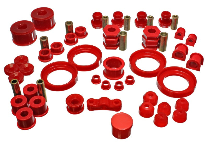 ES Hyper-Flex Sets - Red - Energy Suspension 99-00 Honda Civic Si Red Hyper-Flex Master Bushing Set