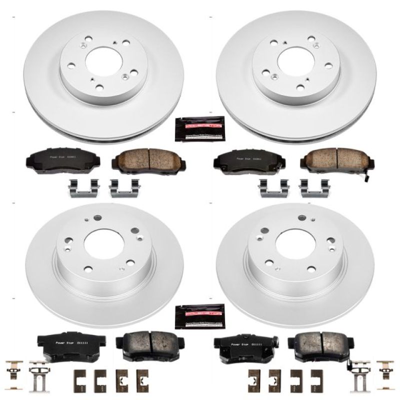 PSB Z17 Evolution Coated Kit - Power Stop 03-07 Honda Accord Front Z17 Evolution Geomet Coated Brake Kit