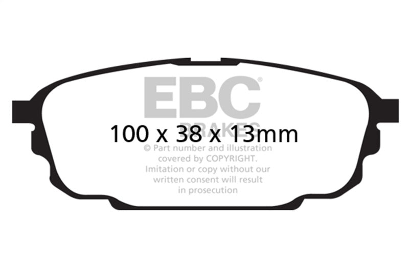 EBC Ultimax2 Brake Pad Sets - EBC 01-04 Mazda Protege 2.0 (Rear Rotors) Ultimax2 Rear Brake Pads