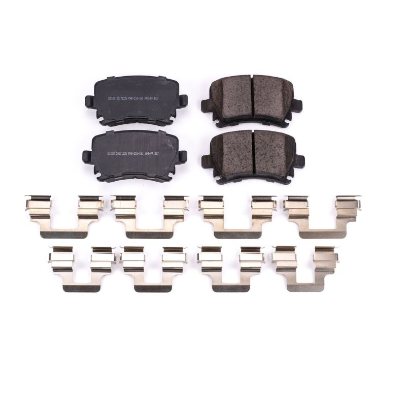 PSB Z17 Evolution Brake Pads - Power Stop 06-09 Audi A3 Rear Z17 Evolution Ceramic Brake Pads w/Hardware