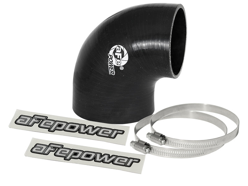 AFE Elbow Reducing Couplers - aFe Magnum FORCE CAI Univ. Silicone Coupling Kit (3.5in. ID to 3in. ID) 90Deg. Elbow Reducer - Black
