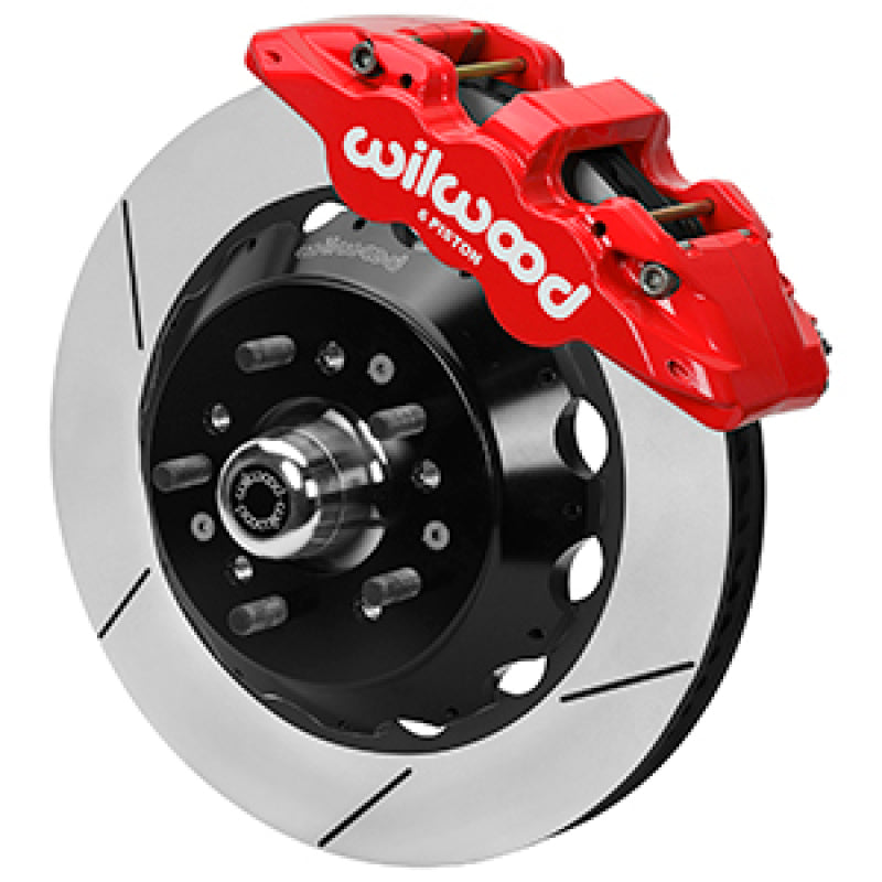 WIL Aero Brake Kit - Wilwood 65-68 Chevrolet Impala W/ Drum Spindle Aerolite 6R - 14 in Vented GT Rotor Red