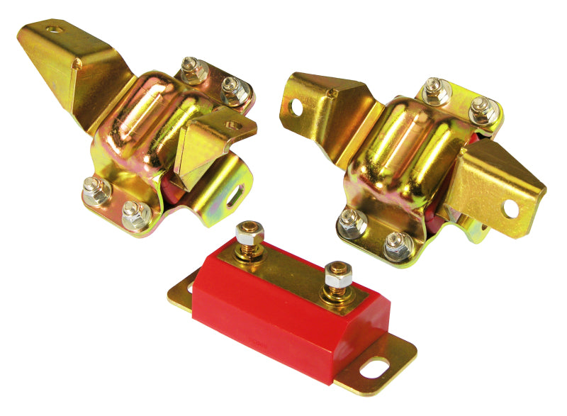 PRO Engine/Trans Kit - Red - Prothane Ford Motor & Trans Mount Kit - Red