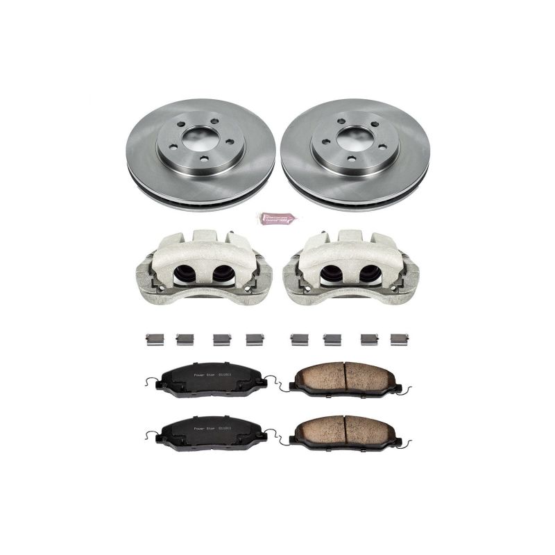 PSB Autospecialty Kit w/Cals - Power Stop 05-10 Ford Mustang Front Autospecialty Brake Kit w/Calipers