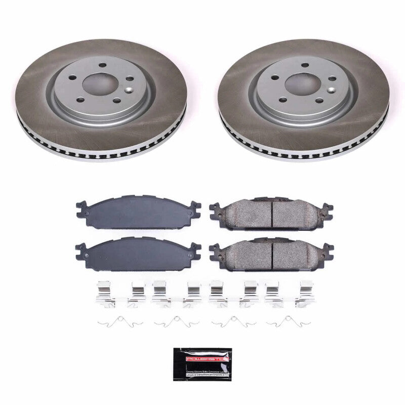 PSB Semi-Coated Rotor Kits - Power Stop 11-19 Lincoln MKT Front Semi-Coated Rotor Kit