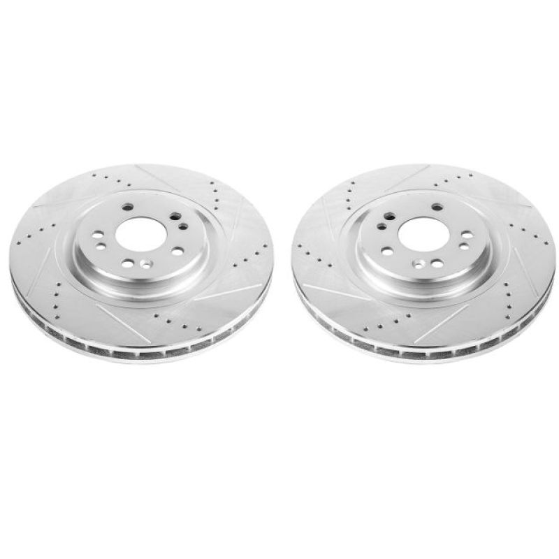 PSB Evolution Drill/Slot Rotor - Power Stop 00-03 Mercedes-Benz ML55 AMG Front Evolution Drilled & Slotted Rotors - Pair