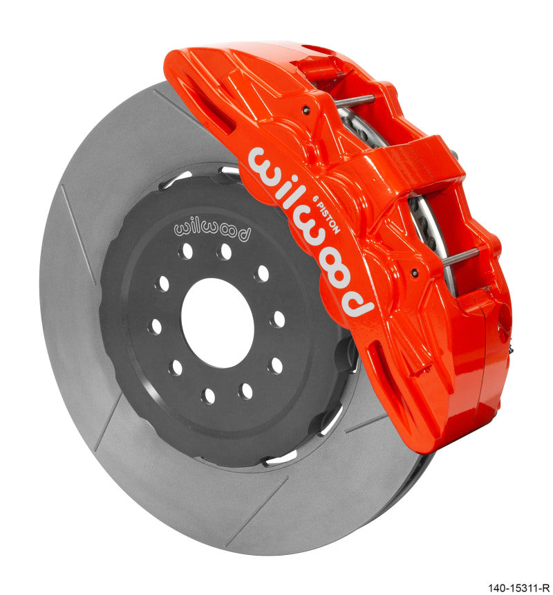 WIL SX6R Brake Kit - Wilwood SX6R Front Brake Kit 15in GT Slotted Red 05-13 Chevy Corvette