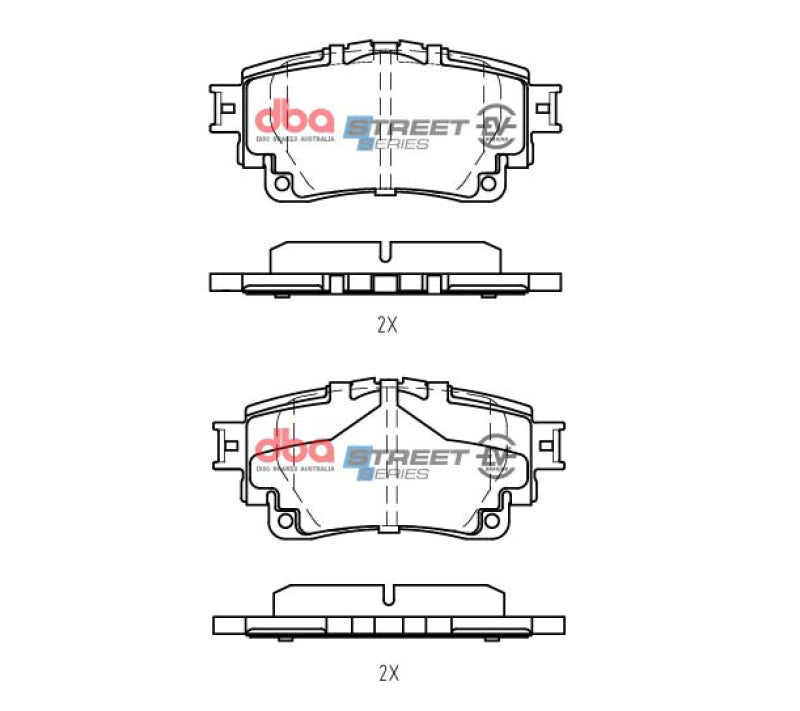 DBA Street Series Brake Pads - DBA 20-22 Toyota Corolla Hatchback Rear SSEV Street Series Brake Pads