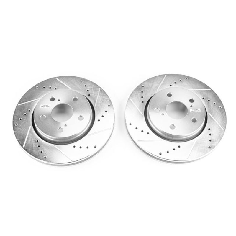 PSB Evolution Drill/Slot Rotor - Power Stop 18-19 Toyota C-HR Front Evolution Drilled & Slotted Rotors - Pair
