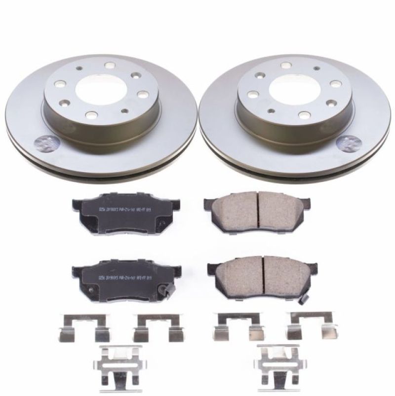 PSB Z17 Evolution Coated Kit - Power Stop 88-91 Honda CRX Front Z17 Evolution Geomet Coated Brake Kit