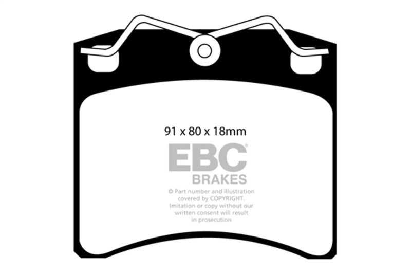 EBC Ultimax2 Brake Pad Sets - EBC 96-98 Volkswagen Eurovan 2.5L (w/Vented Rotors) Ultimax2 Front Brake Pads