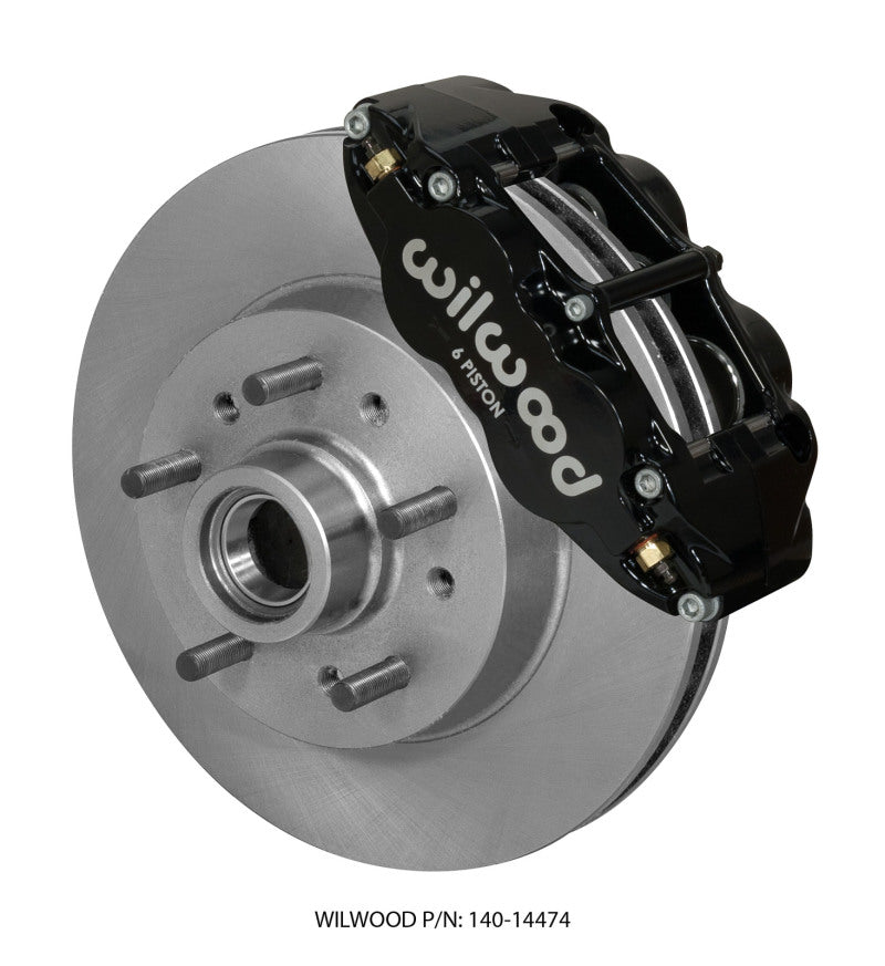 WIL Superlite Brake Kit - Wilwood Narrow Superlite 6R Front Brake Kit 11.86in Black 64-70 GM C10 w/ Factory Drum Spindles