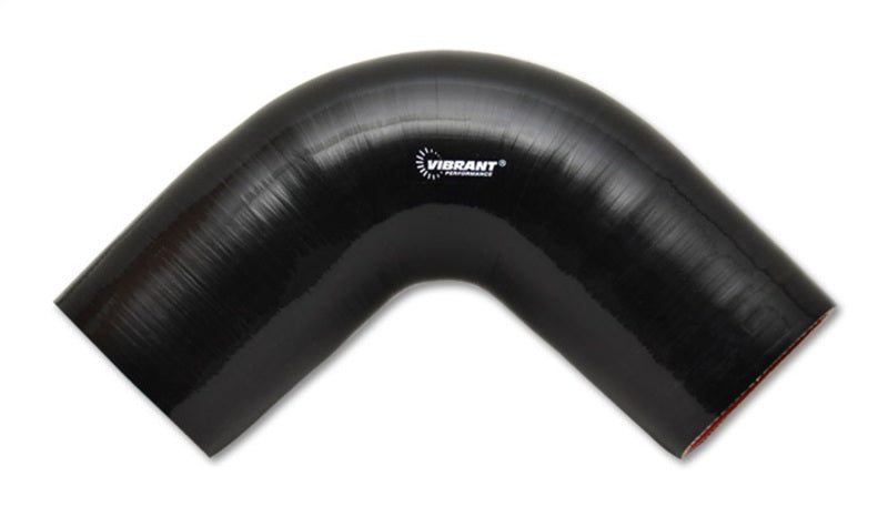 VIB 4 Ply Hoses - Vibrant 4 Ply Reinforced Silicone Elbow Connector - 2in I.D. - 90 deg. Elbow (BLACK)