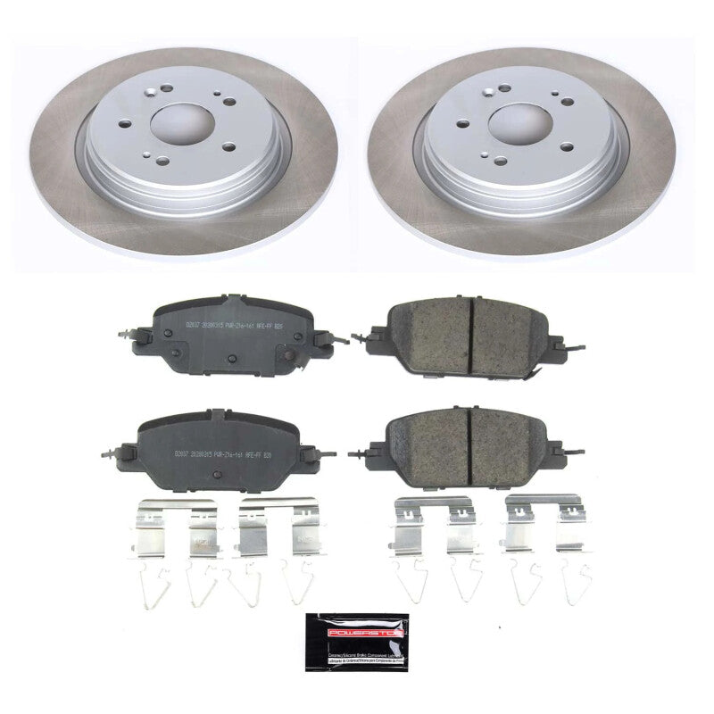 PSB Semi-Coated Rotor Kits - Power Stop 17-23 Honda CR-V Rear Semi-Coated Rotor Kit