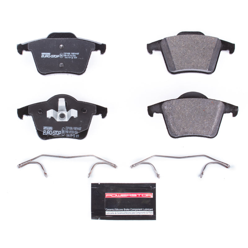 PSB Euro-Stop Brake Pads - Power Stop 03-14 Volvo XC90 Euro-Stop ECE-R90 Rear Brake Pads