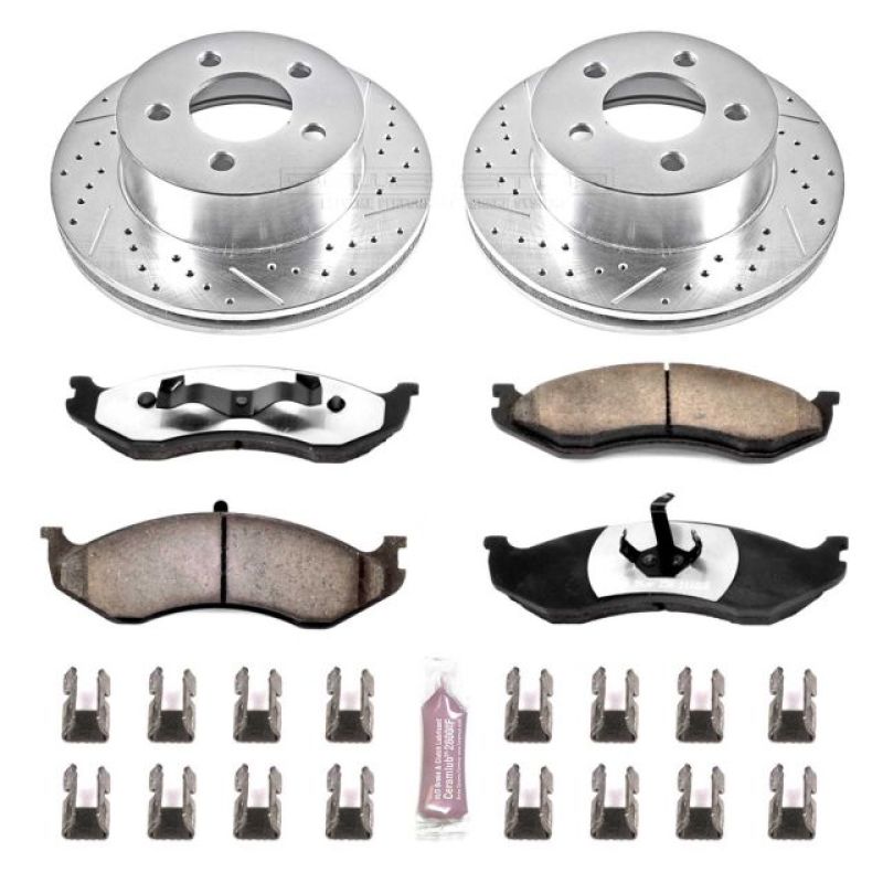 PSB Z36 Truck & Tow Kit - Power Stop 99-01 Jeep Cherokee Front Z36 Truck & Tow Brake Kit