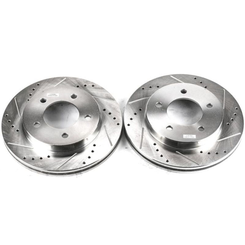 PSB Evolution Drill/Slot Rotor - Power Stop 97-03 Ford F-150 Front Evolution Drilled & Slotted Rotors - Pair