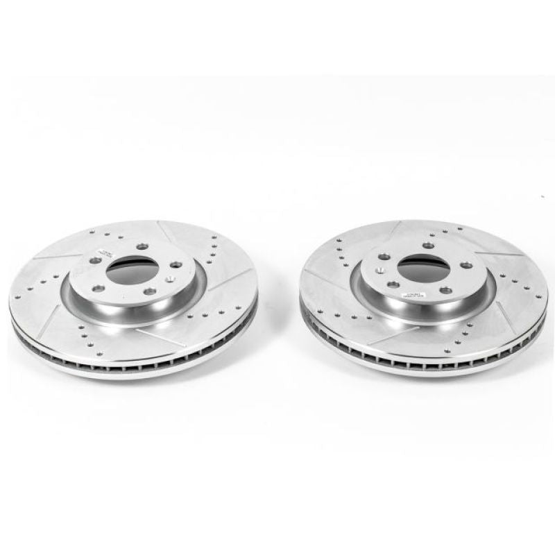 PSB Evolution Drill/Slot Rotor - Power Stop 12-16 Audi A4 Front Evolution Drilled & Slotted Rotors - Pair