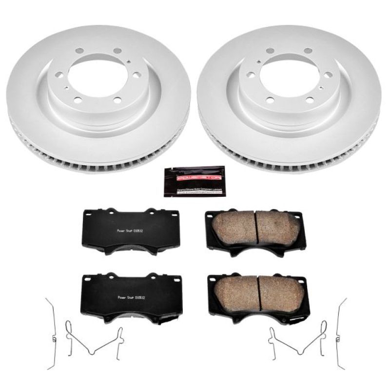 PSB Z17 Evolution Coated Kit - Power Stop 10-19 Lexus GX460 Front Z17 Evolution Geomet Coated Brake Kit