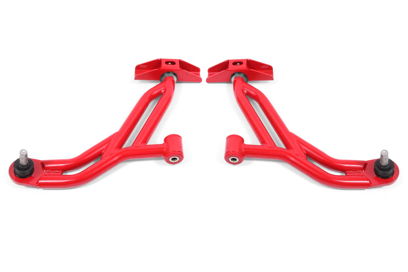 BMR Control Arms - BMR Suspension 05-14 Ford Mustang Lower A-Arms - Red - Non-Adjustable
