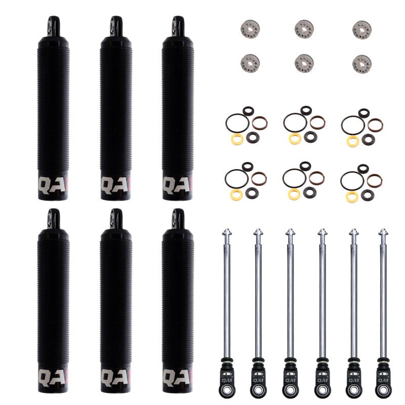 QAP 6Q Series Shocks - QA1 18.25 Eye-B/Eye-B V-None Dry LD Piston Shock Large Aluminum Coilover 12.38 - 6 Pack