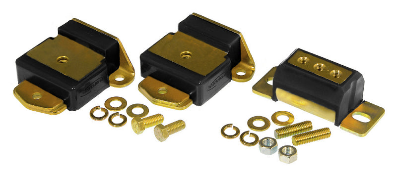 PRO Engine/Trans Kit - Blk - Prothane GM Motor & Trans Mount Kit - Black