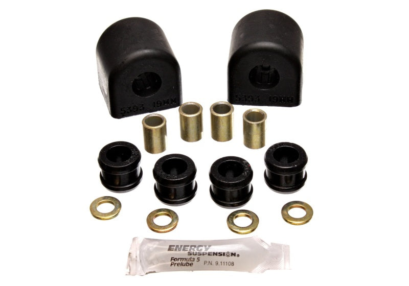 ES Sway Bar Bushings - Black - Energy Suspension 84-96 Chevy Corvette Black Reuse OE 19mm OD Rear Sway Bar Brackets