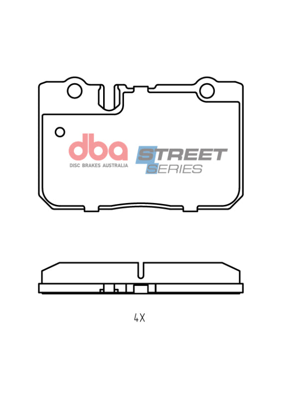 DBA Street Series Brake Pads - DBA 97-00 Ford F-250 HD (4 Whl ABS) 4WD Front Street Series Brake Pads