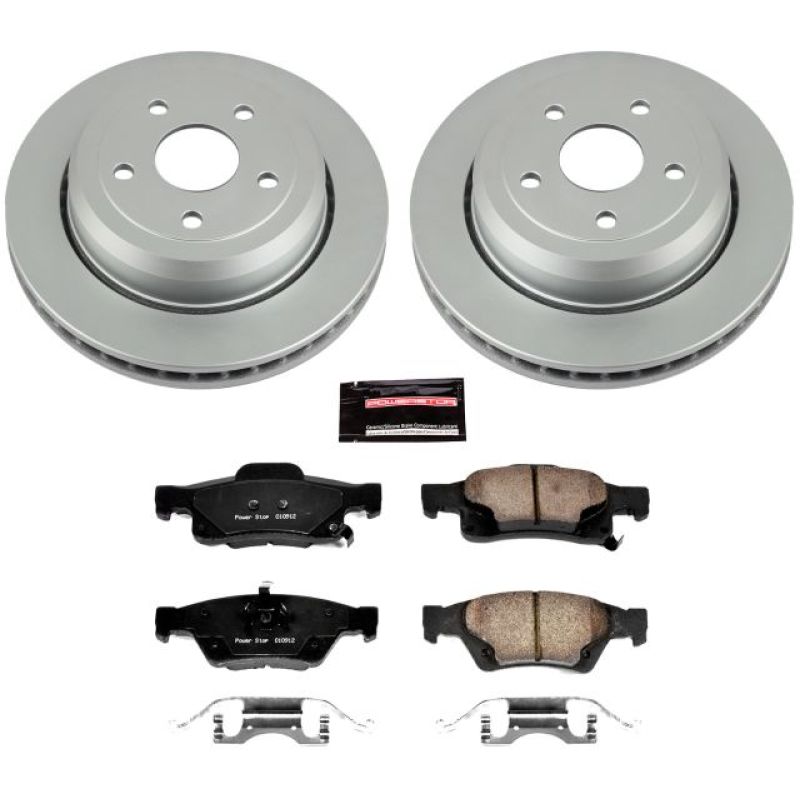 PSB Z17 Evolution Coated Kit - Power Stop 11-19 Dodge Durango Rear Z17 Evolution Geomet Coated Brake Kit