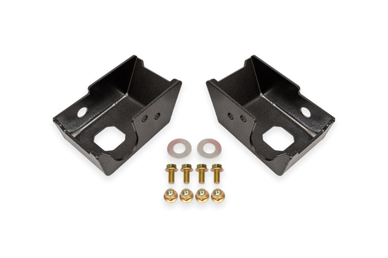 BMR Skid Guards - BMR 2021+ Ford Bronco (Exc. Bronco Sport) Rear Shock Mount Skid Plates - Black Hammertone