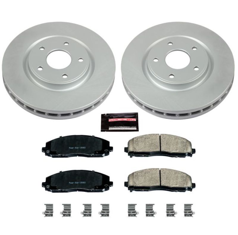 PSB Z17 Evolution Coated Kit - Power Stop 17-19 Chrysler Pacifica Front Z17 Evolution Geomet Coated Brake Kit