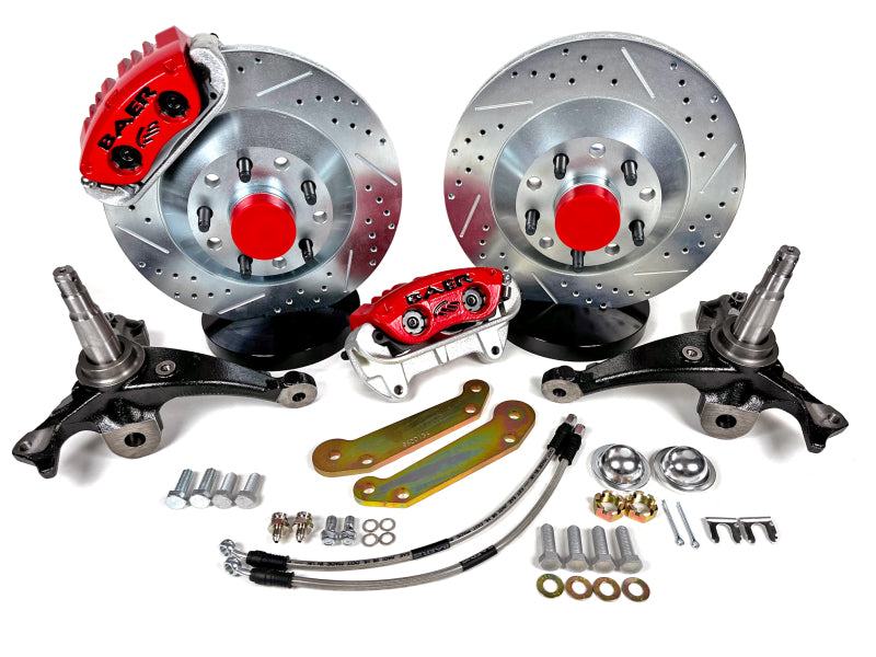 BAE Classic Series Brake Kits - Baer Brakes 78-88 GM Malibu/El Camino/Monte Carlo/Regal 13in Classic Series Front Brake Kit - Red