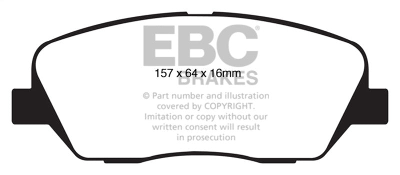 EBC Ultimax2 Brake Pad Sets - EBC 08-11 Kia Borrego 3.8 Ultimax2 Front Brake Pads
