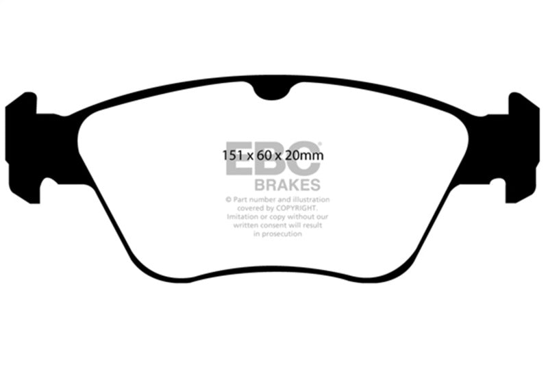 EBC Greenstuff Brake Pad Sets - EBC 99-01 Mercedes-Benz C230 (W202) 2.3 Greenstuff Front Brake Pads