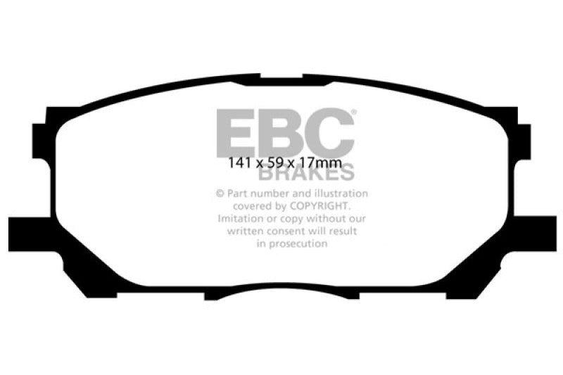 EBC Yellowstuff Brake Pad Sets - EBC 04-07 Lexus RX330 3.3 Yellowstuff Front Brake Pads