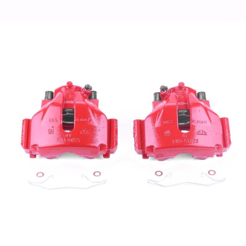 PSB Red Calipers - Power Stop 00-03 Saab 9-3 Front Red Calipers w/Brackets - Pair