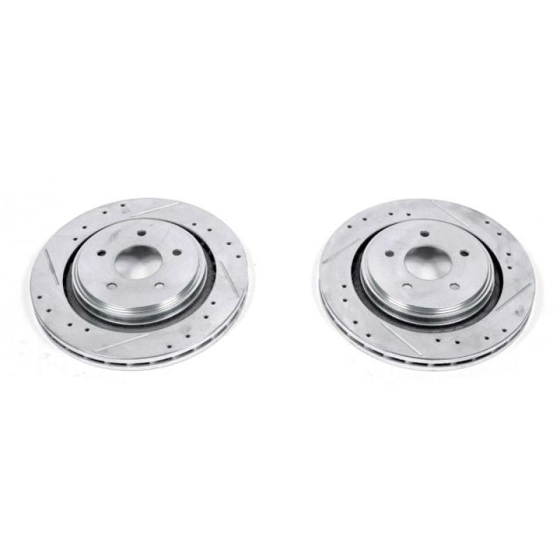 PSB Evolution Drill/Slot Rotor - Power Stop 06-09 Cadillac XLR Rear Evolution Drilled & Slotted Rotors - Pair