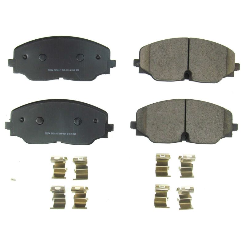 PSB Z17 Evolution Brake Pads - Power Stop 18-19 Volkswagen Atlas Front Z17 Evolution Ceramic Brake Pads w/Hardware