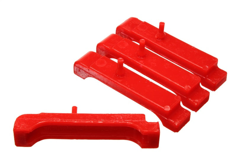 ES Radiator Isolators - Red - Energy Suspension GM BBC Red Radiator Isolator Pad Set - 4 Row