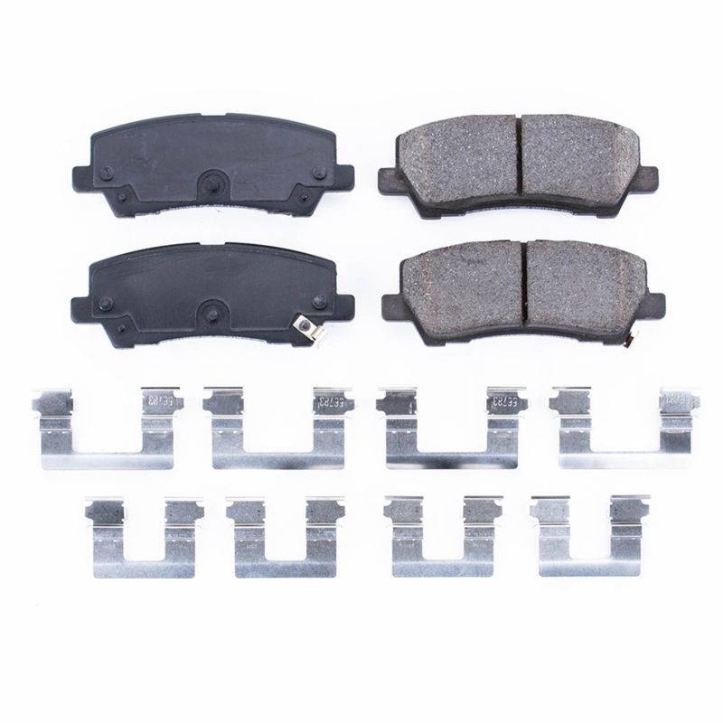 PSB Z17 Evolution Brake Pads - Power Stop 15-19 Ford Mustang Rear Z17 Evolution Ceramic Brake Pads w/Hardware