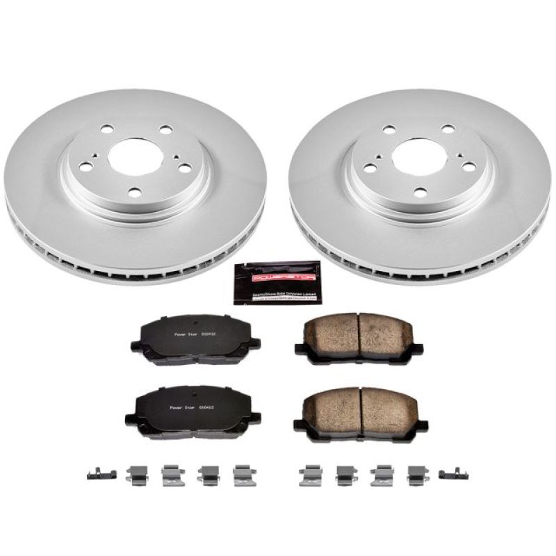 PSB Z17 Evolution Coated Kit - Power Stop 01-07 Toyota Highlander Front Z17 Evolution Geomet Coated Brake Kit