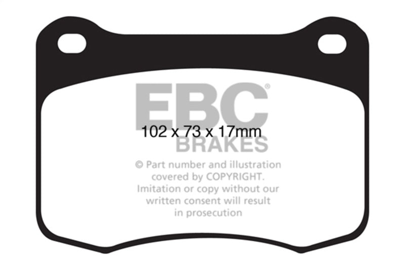 EBC Yellowstuff Brake Pad Sets - EBC 08+ Lexus IS-F 5.0 Yellowstuff Rear Brake Pads