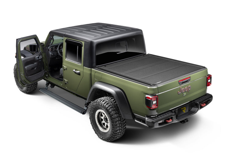 GOR RealTruck VoltStep Running Boards - RealTruck 20-24 Jeep Gladiator CC 4dr VoltStep Electric Running Board Kit (Cut/Drill Req.) - Tex Blk