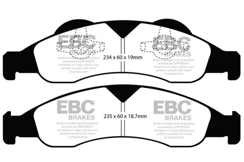 EBC Ultimax2 Brake Pad Sets - EBC 07-09 Ford Expedition 5.4 2WD Ultimax2 Front Brake Pads