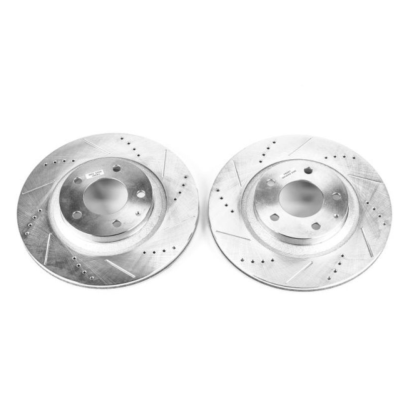 PSB Evolution Drill/Slot Rotor - Power Stop 04-11 Mazda RX-8 Rear Evolution Drilled & Slotted Rotors - Pair