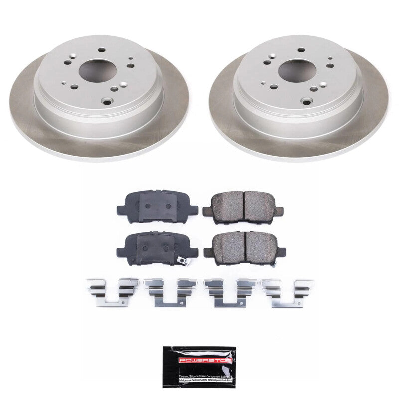 PSB Semi-Coated Rotor Kits - Power Stop 02-04 Honda Odyssey Rear Semi-Coated Rotor Kit