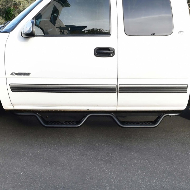 WES Nerf Bars - Outlaw - Westin 99-13 Chevrolet Silverado 1500 (Ext. Cab) Outlaw Drop Nerf Step Bars - Textured Black