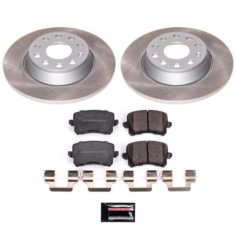 PSB Semi-Coated Rotor Kits - Power Stop 2009 Volkswagen Passat Rear Semi-Coated Rotor Kit